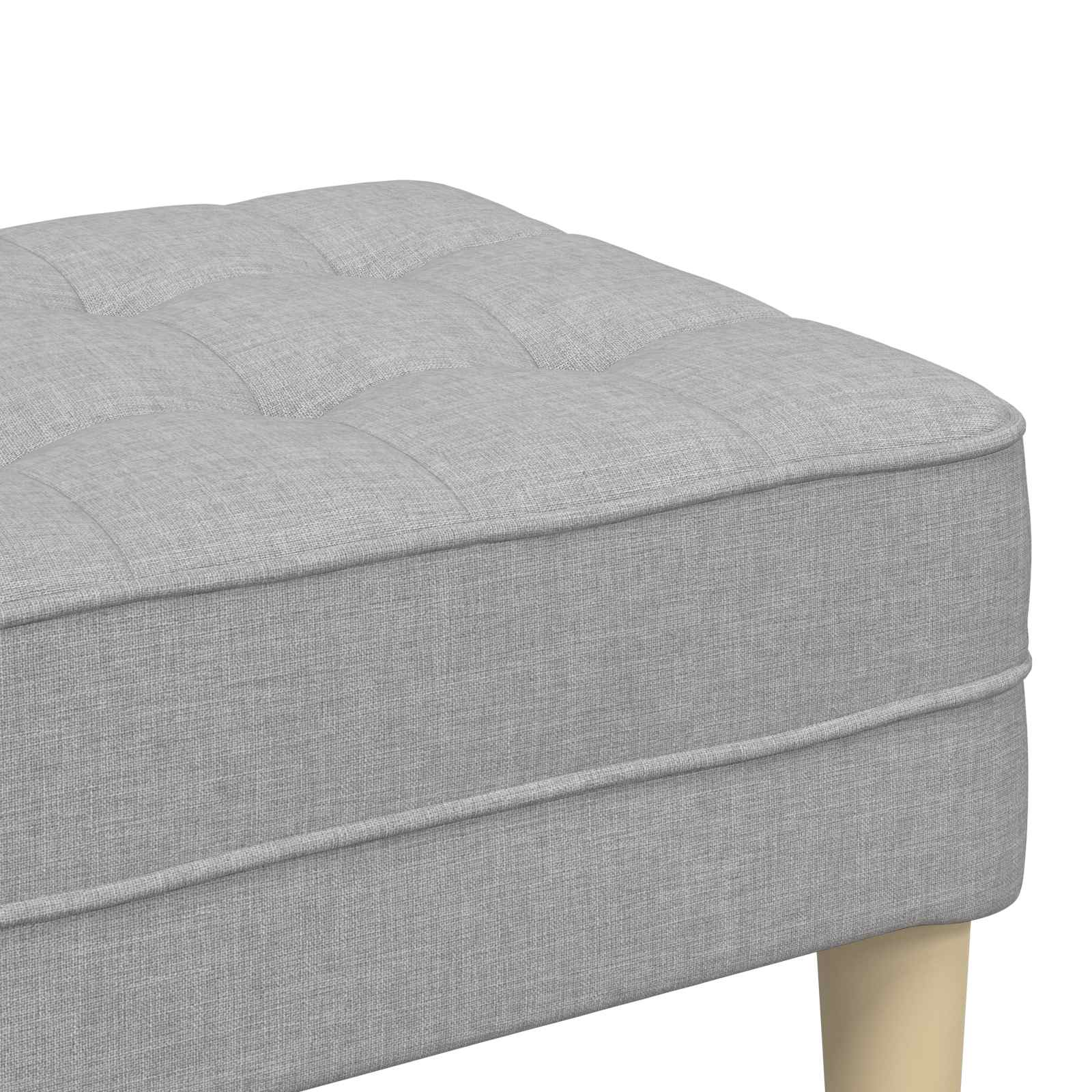 Bank mit Kissen Wolkengrau 113 x 57 x 39 cm Stoff