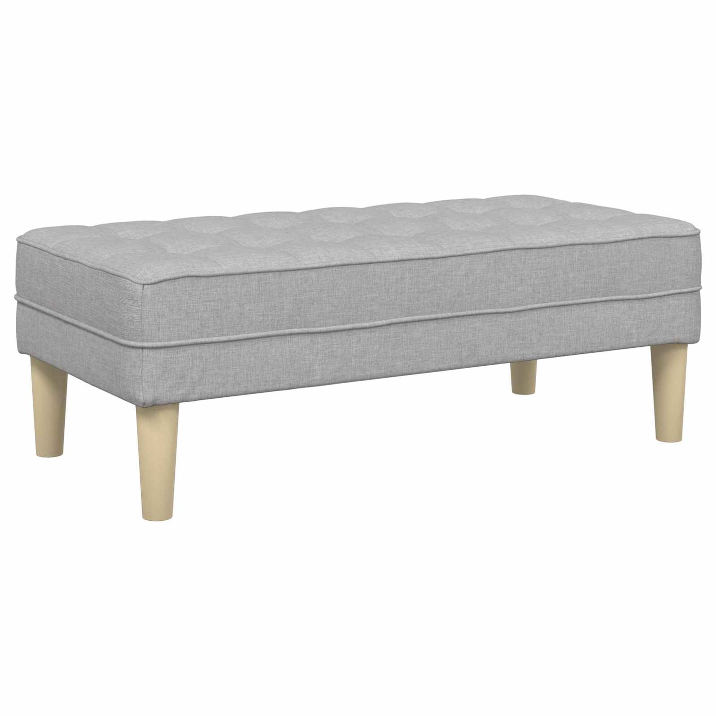 Bank mit Kissen Wolkengrau 113 x 57 x 39 cm Stoff