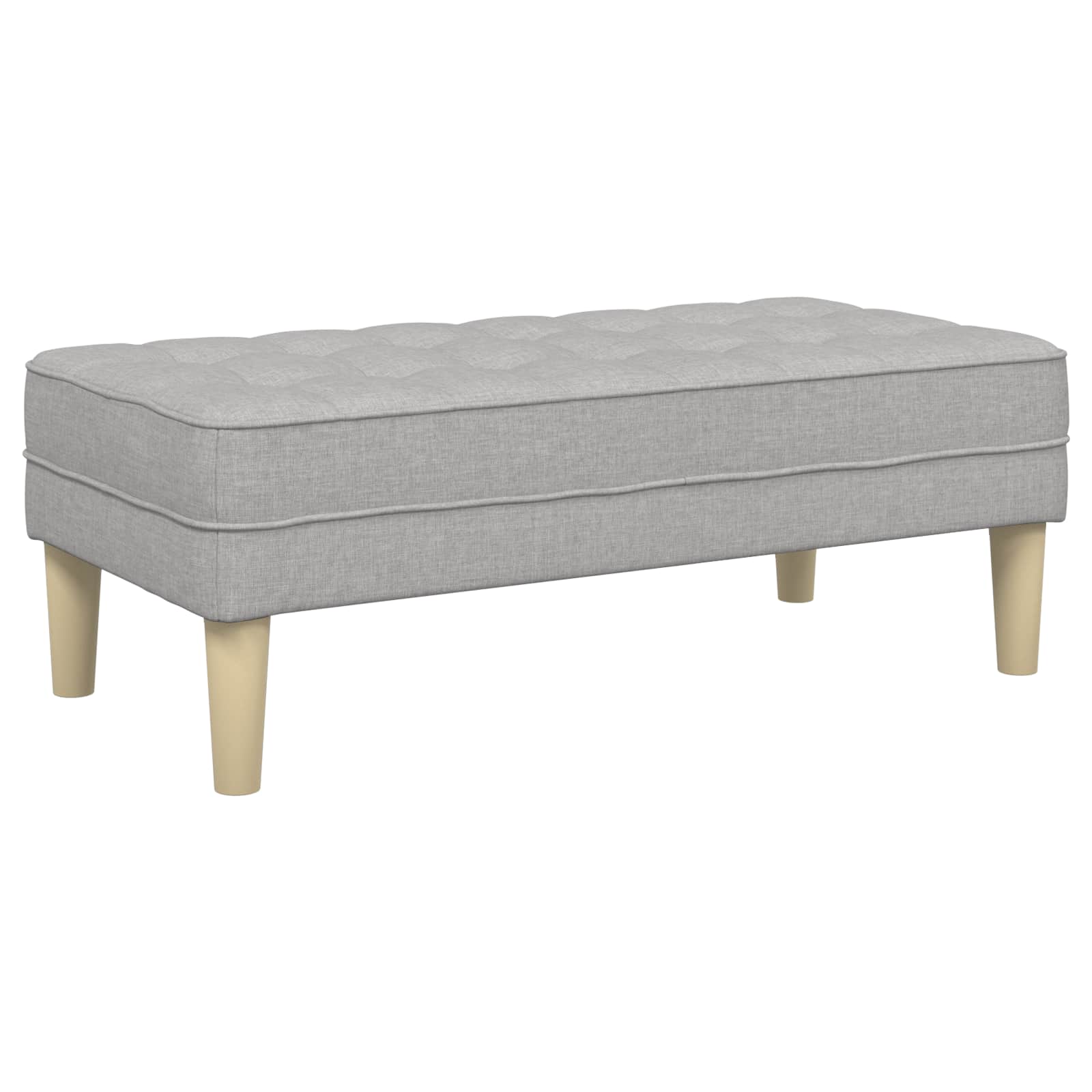 Bank mit Kissen Wolkengrau 113 x 57 x 39 cm Stoff