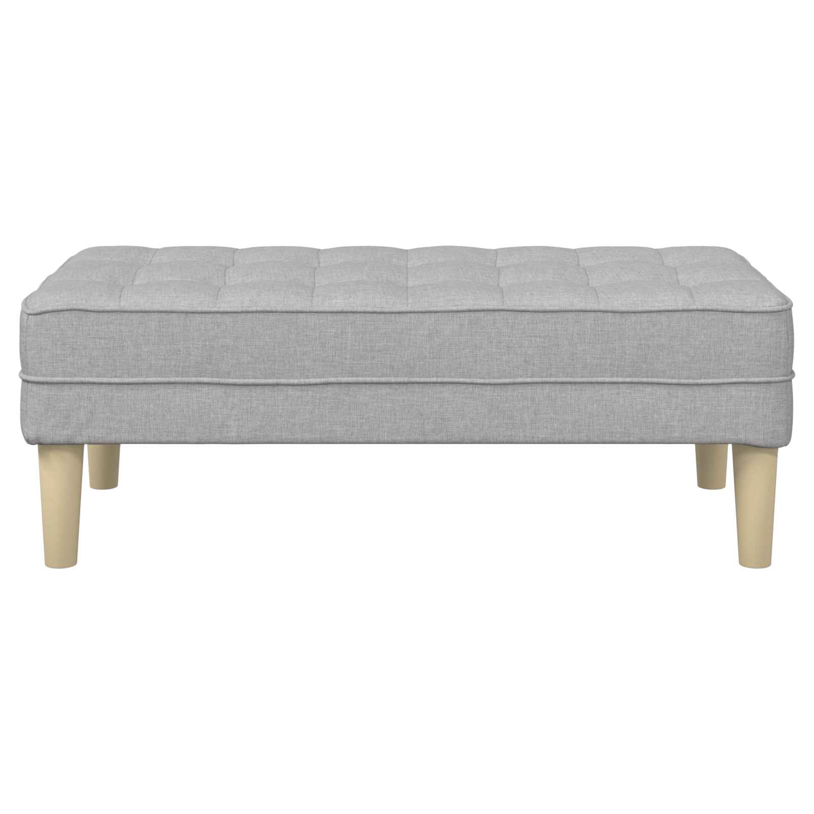 Bank mit Kissen Wolkengrau 113 x 57 x 39 cm Stoff