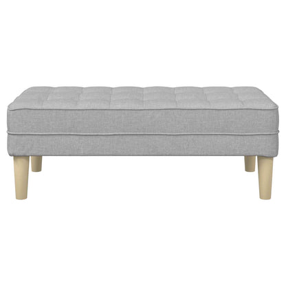 Bank mit Kissen Wolkengrau 113 x 57 x 39 cm Stoff