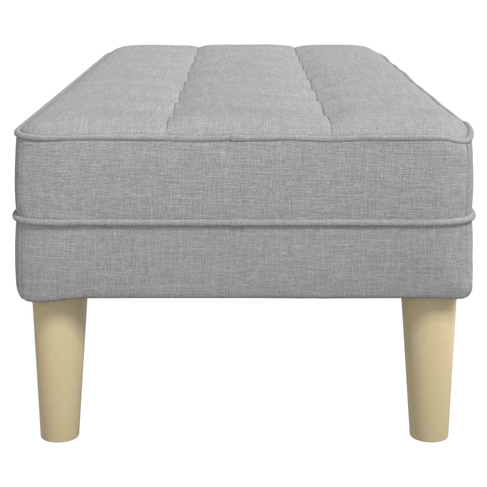 Bank mit Kissen Wolkengrau 113 x 57 x 39 cm Stoff