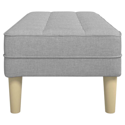 Bank mit Kissen Wolkengrau 113 x 57 x 39 cm Stoff