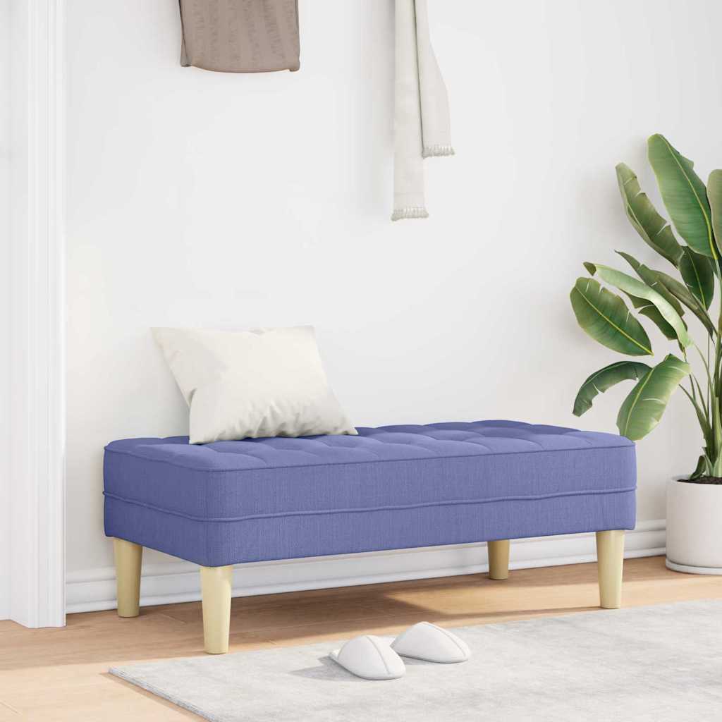 Bank mit Kissen Jeans blau 113 x 57 x 39 cm Stoff