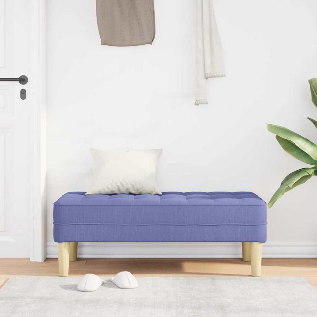 Bank mit Kissen Jeans blau 113 x 57 x 39 cm Stoff