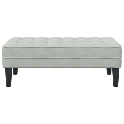 Bank mit Kissen Hellgrau 113 x 57 x 39 cm Samt