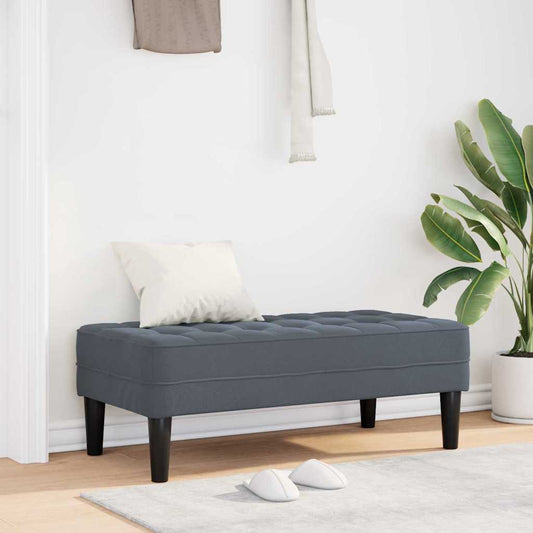 Bank mit Kissen Dunkelgrau 113 x 57 x 39 cm Samt