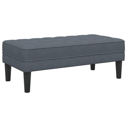 Bank mit Kissen Dunkelgrau 113 x 57 x 39 cm Samt