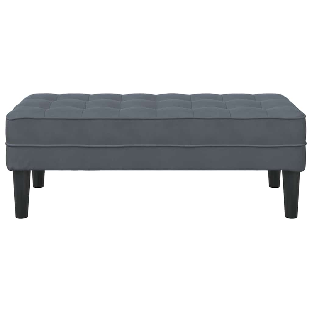 Bank mit Kissen Dunkelgrau 113 x 57 x 39 cm Samt