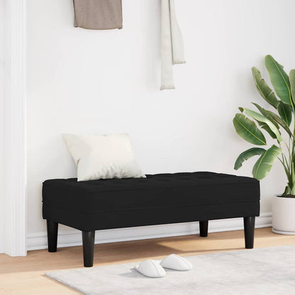 Bank mit Kissen Schwarz 113 x 57 x 39 cm Samt