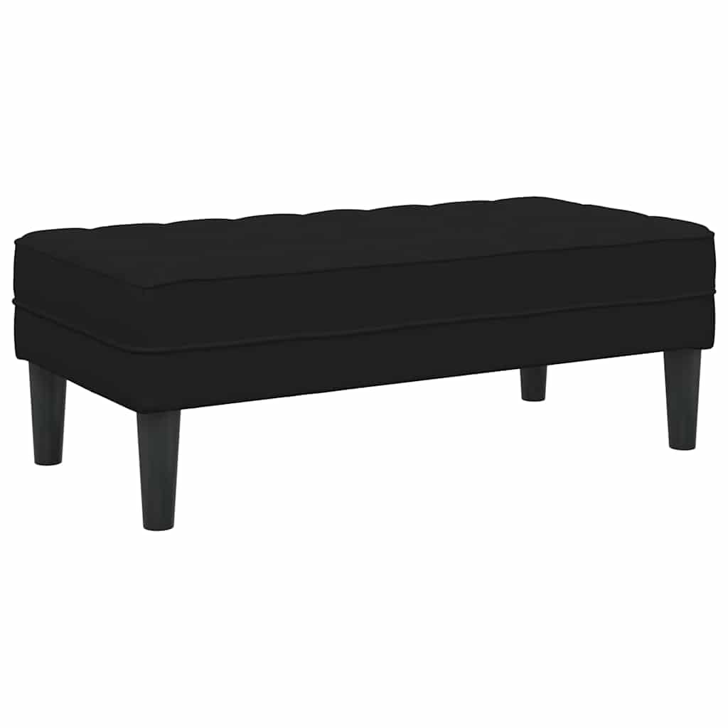 Bank mit Kissen Schwarz 113 x 57 x 39 cm Samt