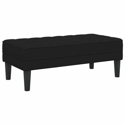 Bank mit Kissen Schwarz 113 x 57 x 39 cm Samt