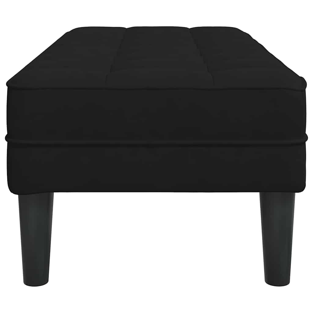Bank mit Kissen Schwarz 113 x 57 x 39 cm Samt