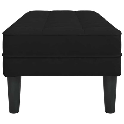 Bank mit Kissen Schwarz 113 x 57 x 39 cm Samt