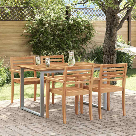 Garten-Eßtisch Grau 140 x 80 x 75 cm