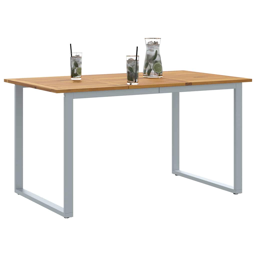 Garten-Eßtisch Grau 140 x 80 x 75 cm