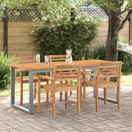 Garten-Eßtisch Grau 160 x 80 x 75 cm