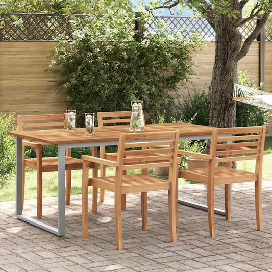 Garten-Eßtisch Grau 180 x 90 x 75 cm