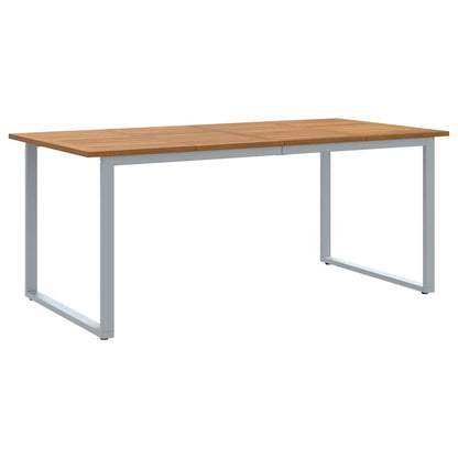 Gartentisch Grau 180 x 90 x 75 cm Massivholz Akazie