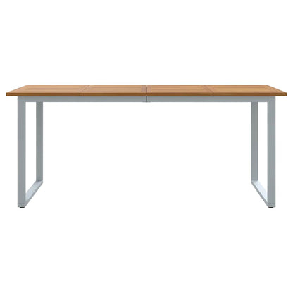 Gartentisch Grau 180 x 90 x 75 cm Massivholz Akazie
