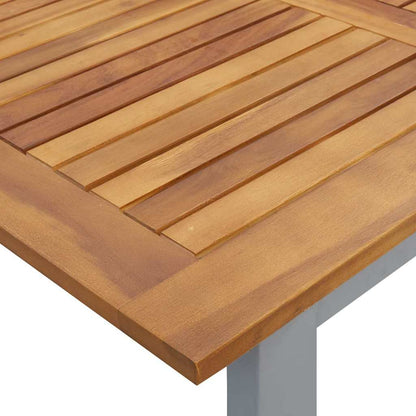 Gartentisch Grau 200 x 90 x 75 cm Massivholz Akazie