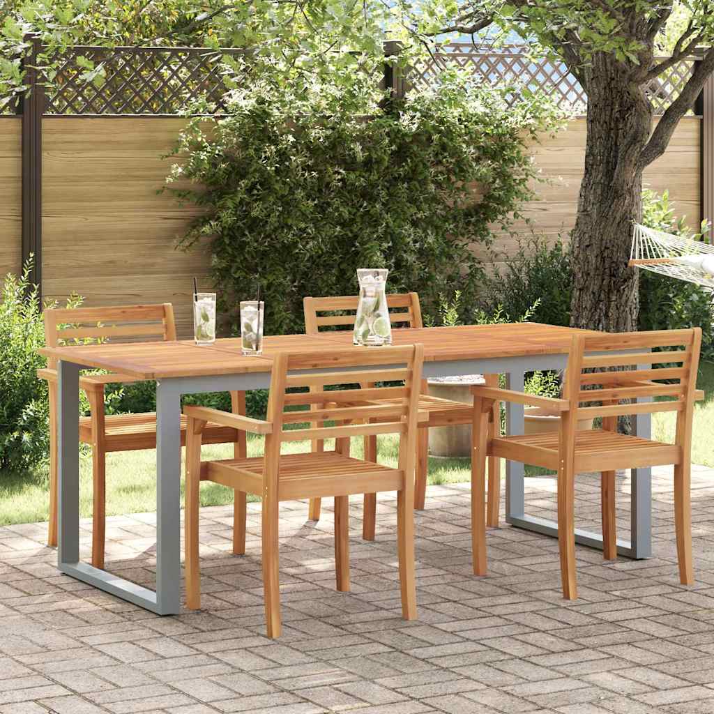 Garten-Eßtisch Grau 200 x 90 x 75 cm