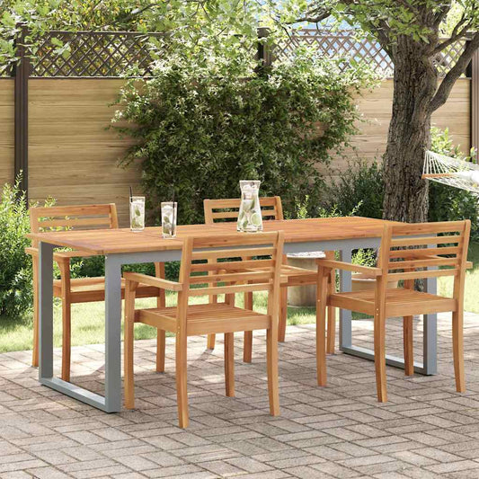 Garten-Eßtisch Grau 200 x 90 x 75 cm
