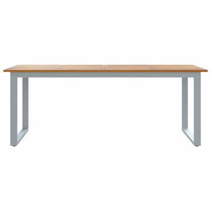 Gartentisch Grau 200 x 90 x 75 cm Massivholz Akazie