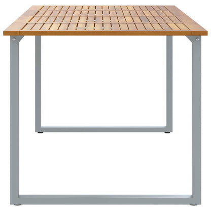 Gartentisch Grau 200 x 90 x 75 cm Massivholz Akazie