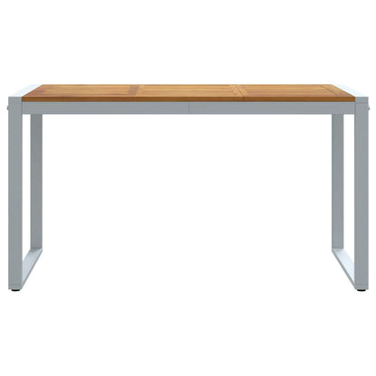 Gartentisch Grau 140 x 80 x 75 cm Massivholz Akazie