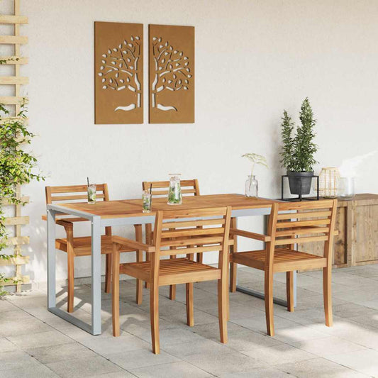 Garten-Eßtisch Grau 160 x 80 x 75 cm
