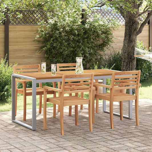 Garten-Eßtisch Grau 180 x 90 x 75 cm