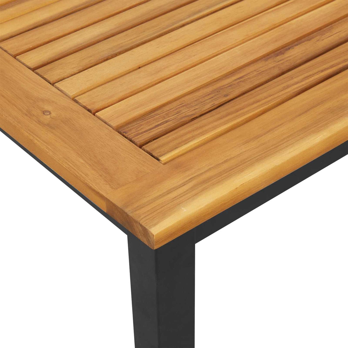 Sonnenliege Schwarz 200 x 55 x 35 cm Massivholz Akazie
