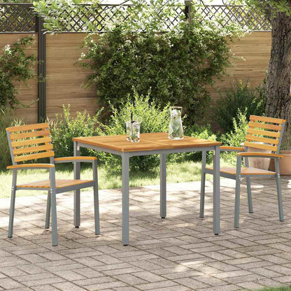 Gartenstuhl 2 stk. Braun Massivholz Akazie Stapelbar