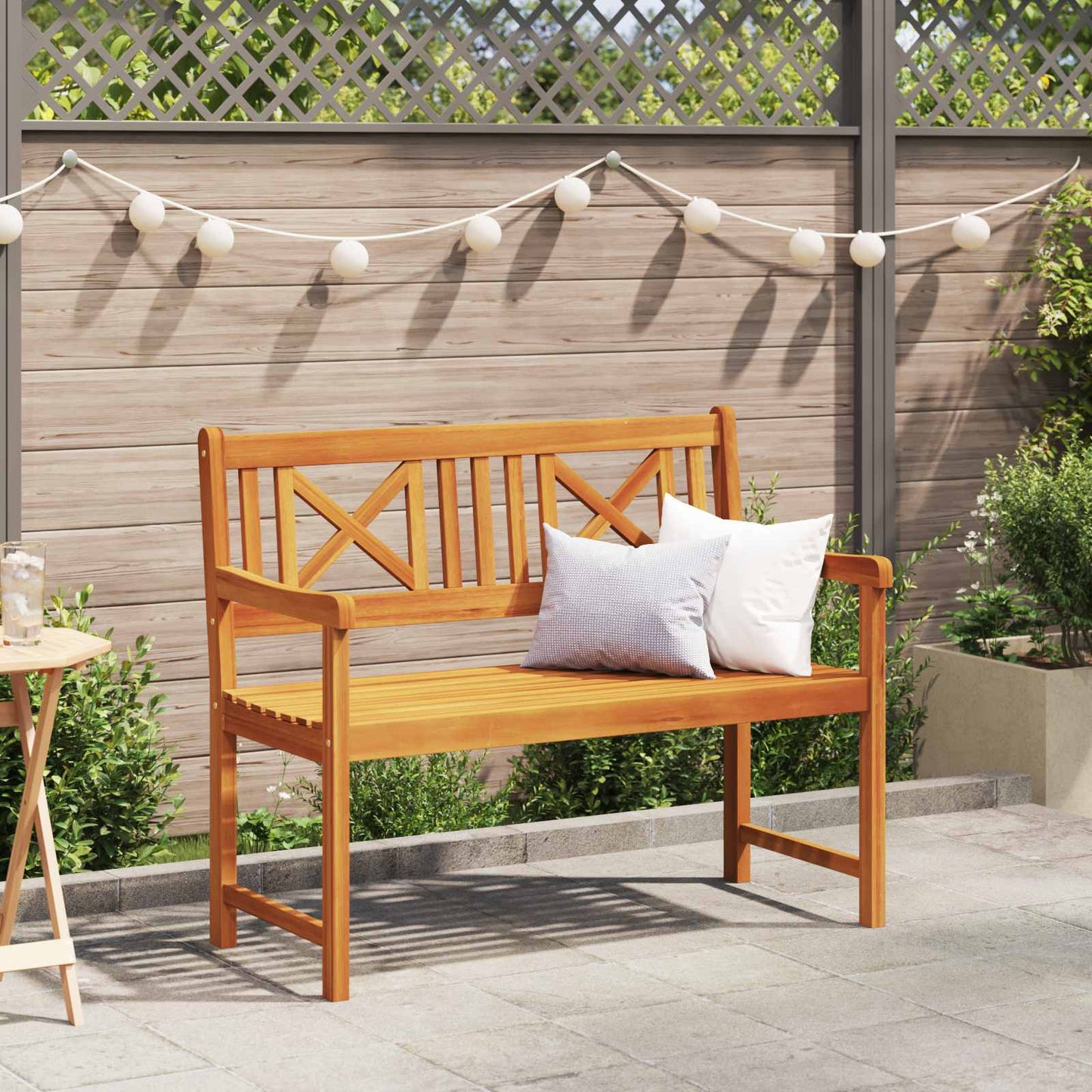 Bank Outdoor Natur 110 x 56 x 90 cm Massivholz Akazie