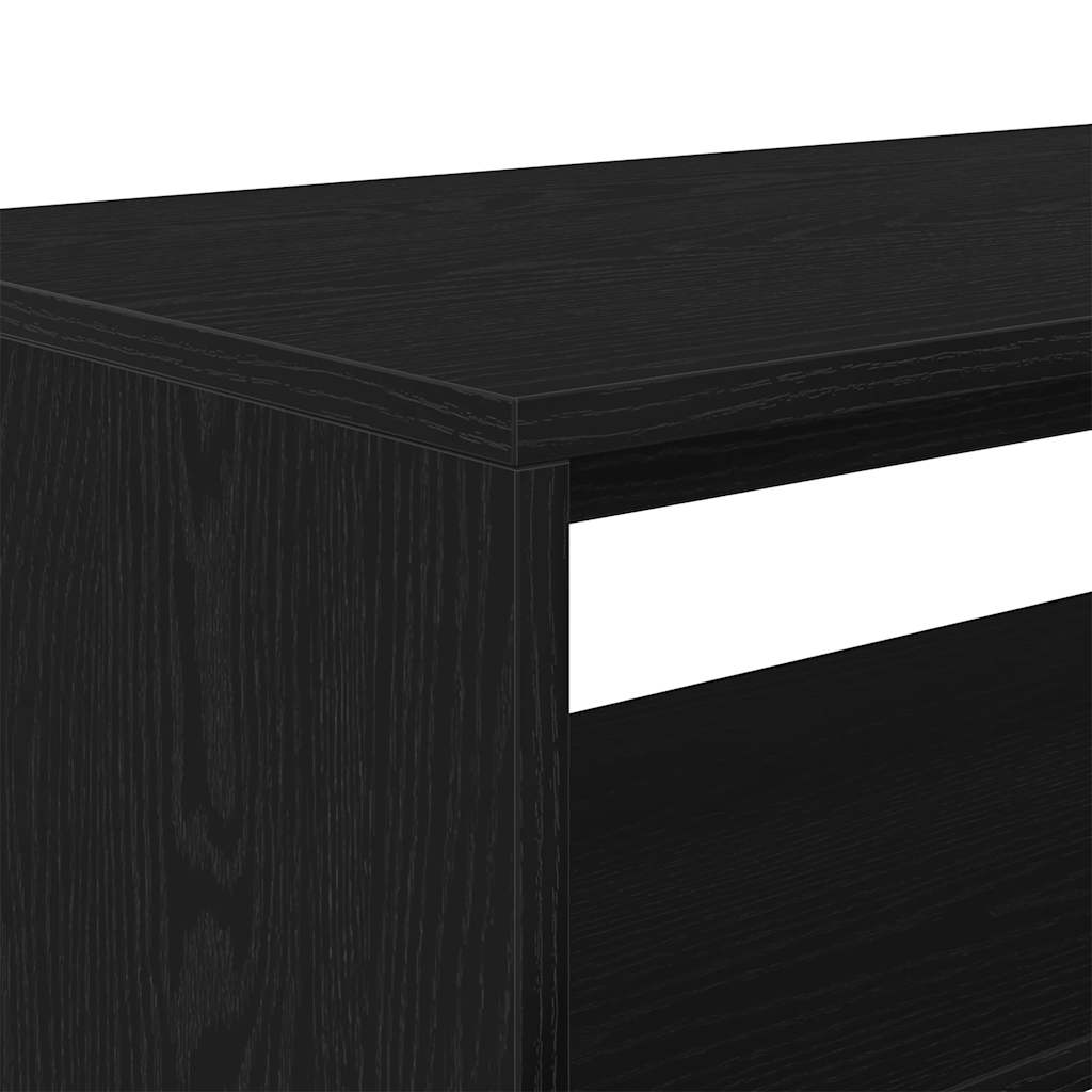 Meuble TV aspect chêne noir 60x40x40 cm matériau à base de bois