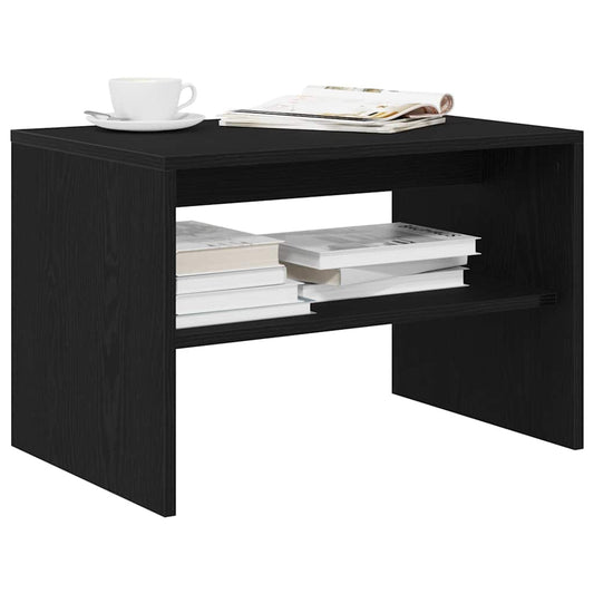 Meuble TV aspect chêne noir 60x40x40 cm matériau à base de bois