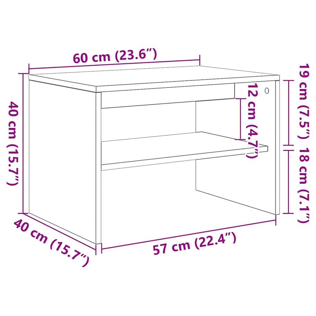 TV-Schrank Sonoma-Eiche 60x40x40 cm Holzwerkstoff