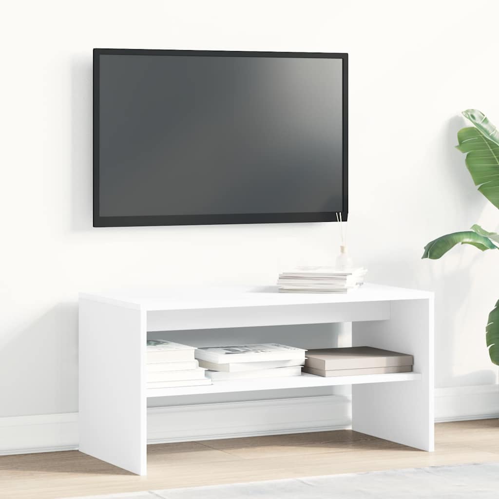 Meuble TV blanc 80x40x40cm en bois