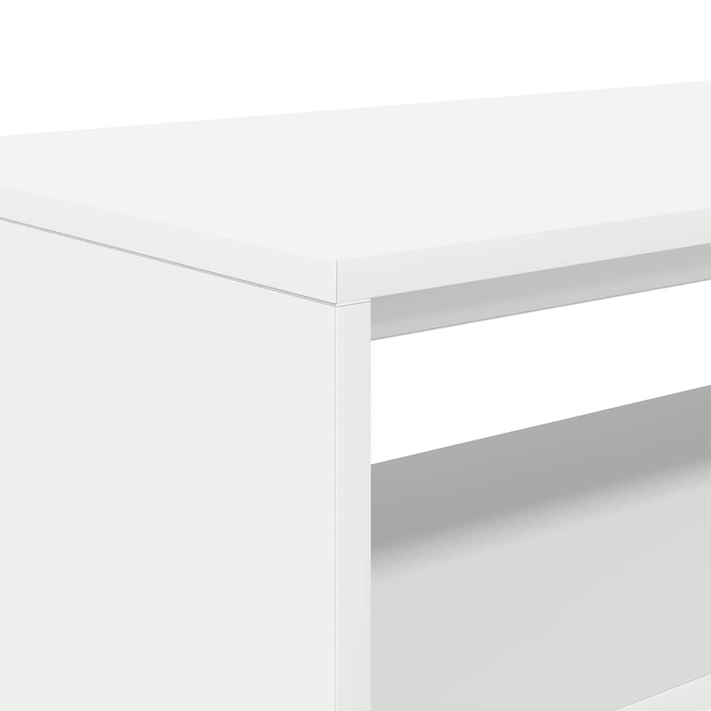 Meuble TV blanc 80x40x40cm en bois