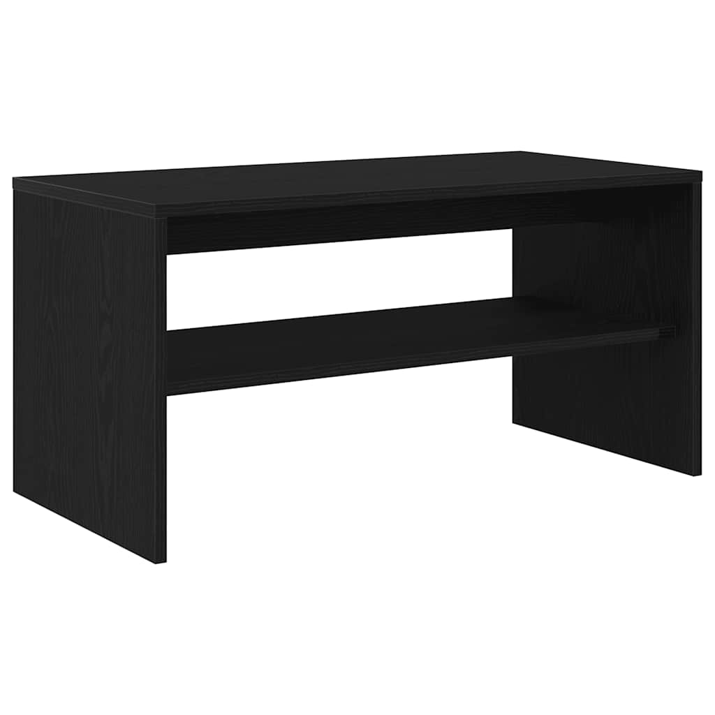 Meuble TV aspect chêne noir 80x40x40 cm matériau à base de bois
