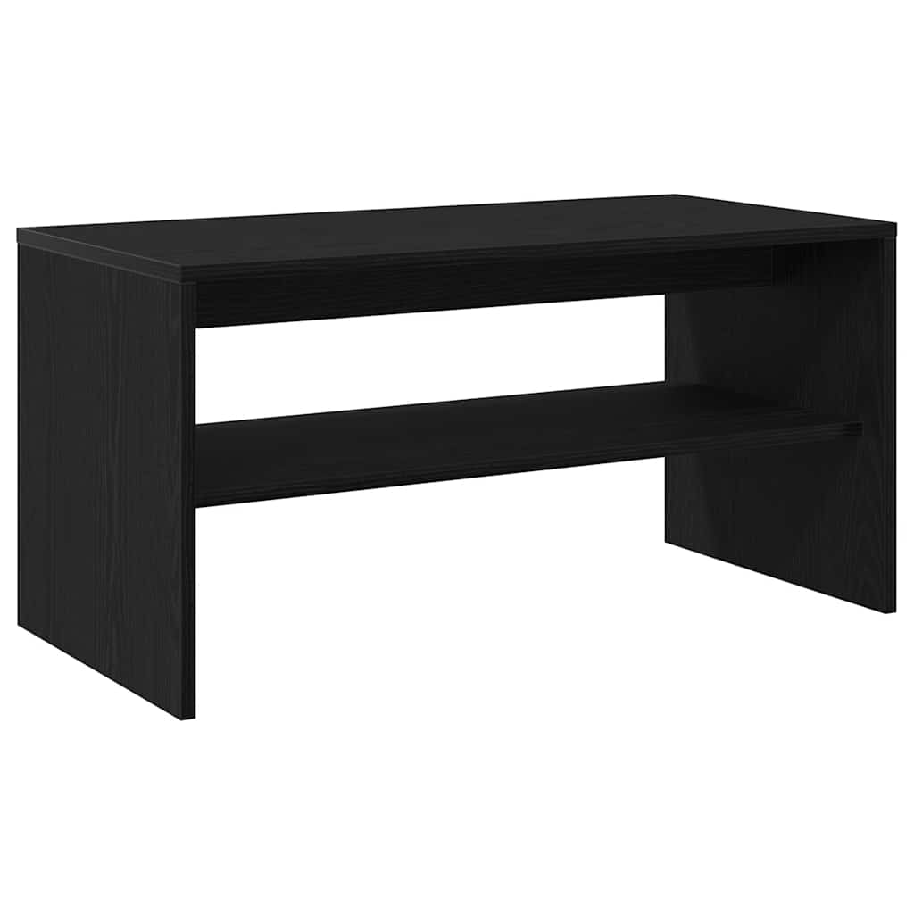 Meuble TV aspect chêne noir 80x40x40 cm matériau à base de bois