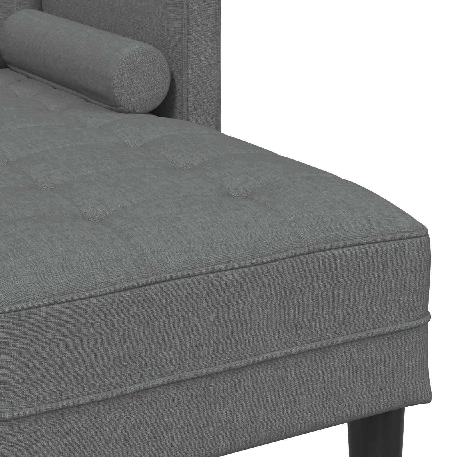 Sofa Set mit Kissen 2 pcs Dunkelgrau Polyester