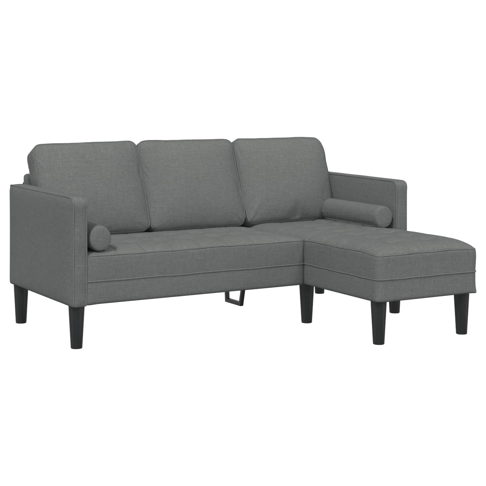Sofa Set mit Kissen 2 pcs Dunkelgrau Polyester