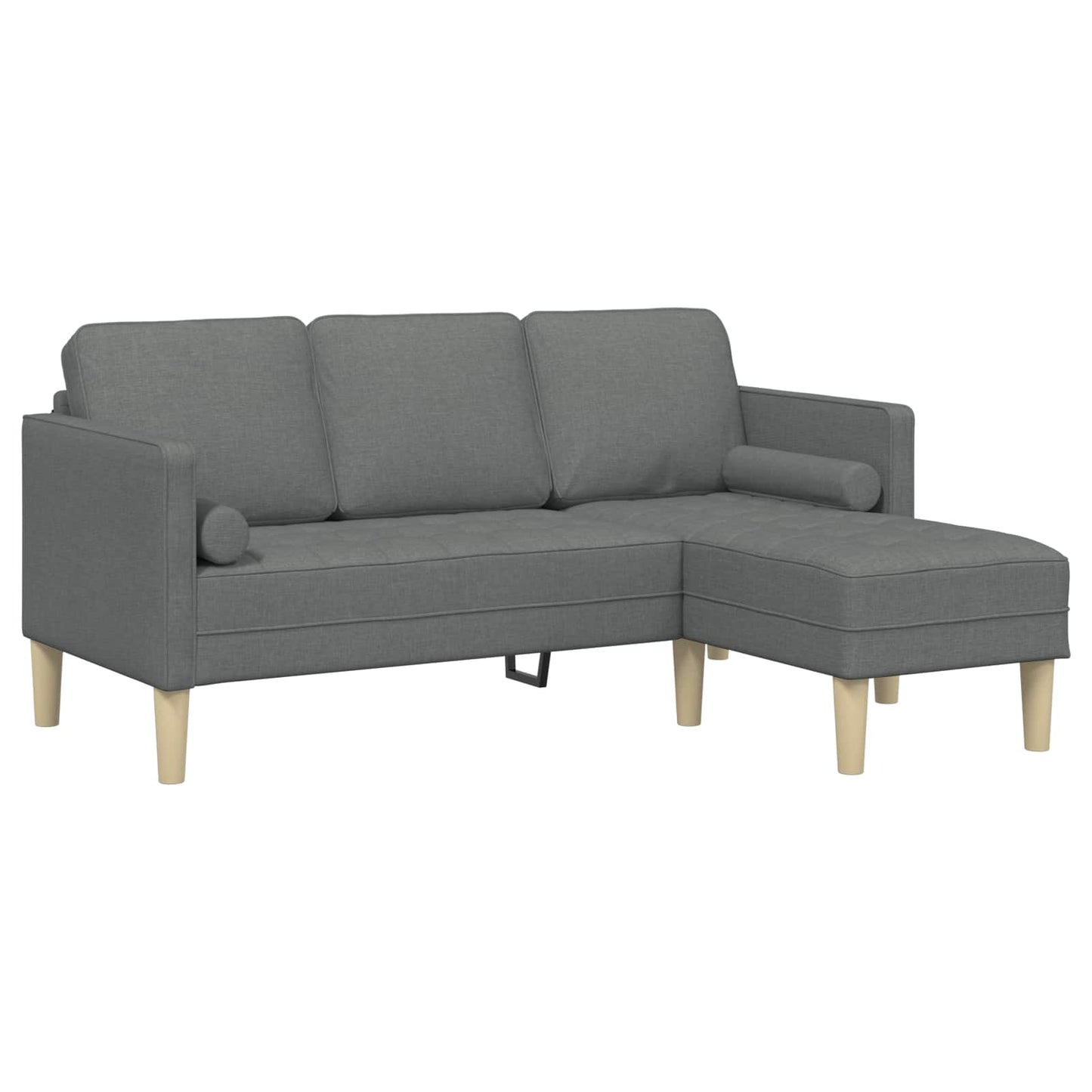 Sofa Set 2 stk. Dunkelgrau Polyester