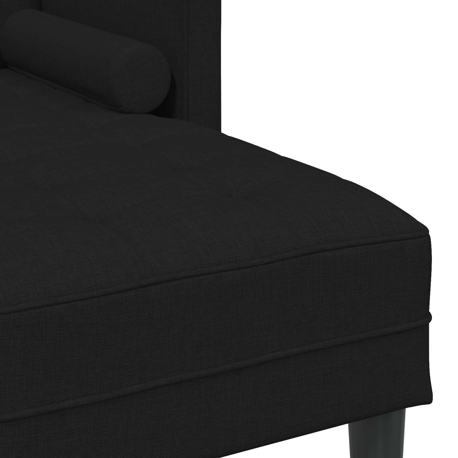 Sofa Set mit Kissen 2 pcs Schwarz Polyester