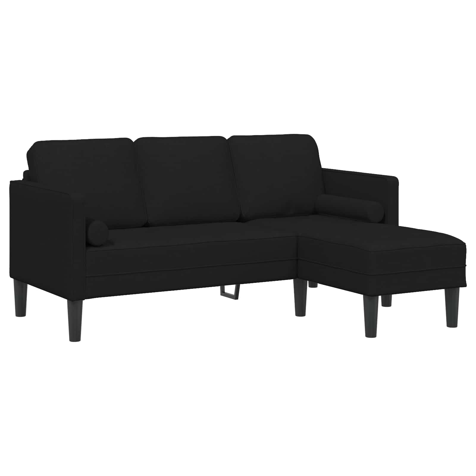 Sofa Set 2 Stk. Schwarz Polyester