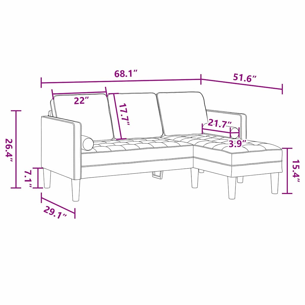 Sofa Set 2 pcs Schwarz 173 x 131 x 67 cm Stoff