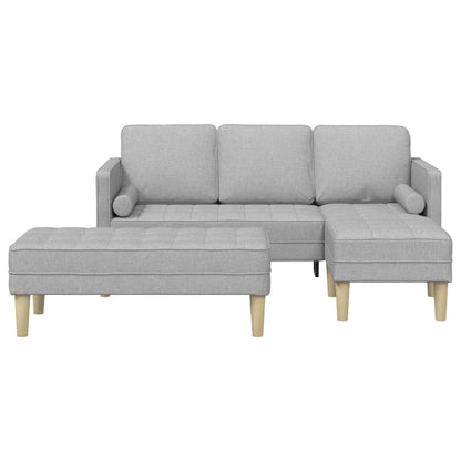 Sofa Set 2 stk. Wolkengrau Polyester