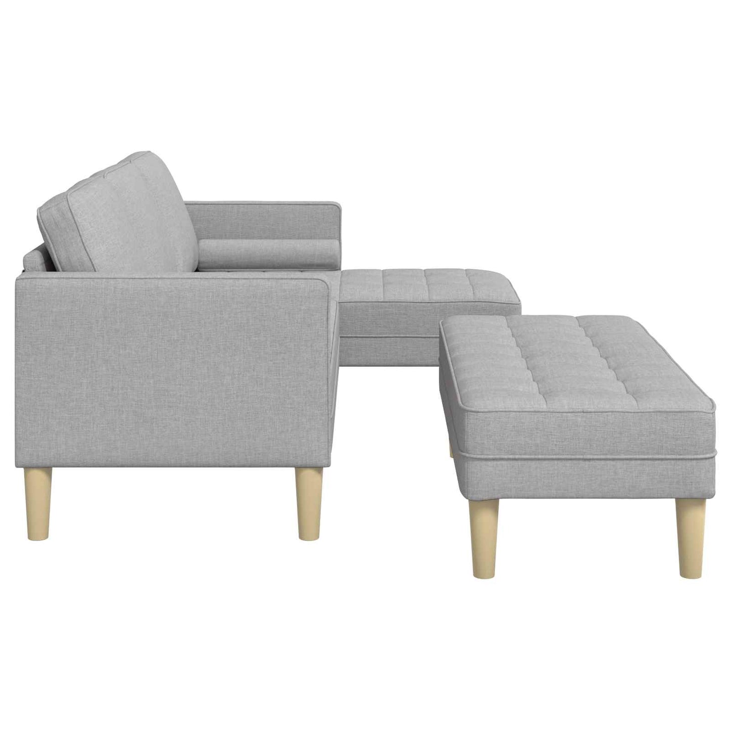 Sofa Set 2 stk. Wolkengrau Polyester